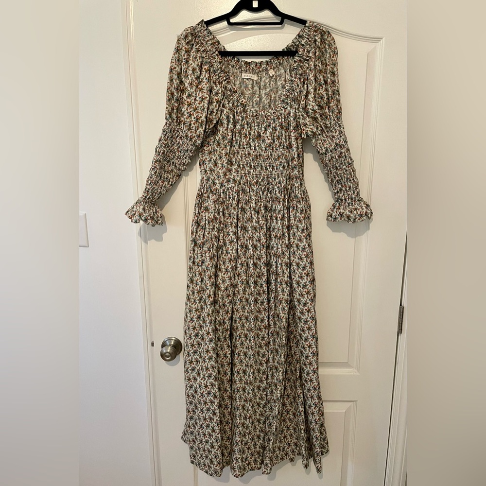 Doen Meribel DRESS -- CRÈME FLEURS D'AVIGNON size S